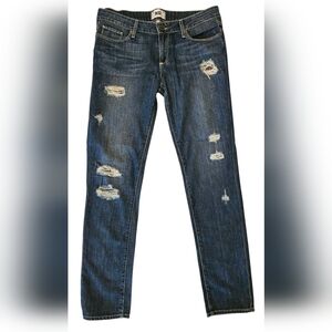 Paige Jimmy Jimmy Skinny Distressed Mid Rise Jeans - Sz 29